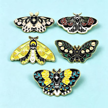 卡通蝴蝶造型胸针合金滴油动物昆虫服饰上衣别针徽章配饰现货批发