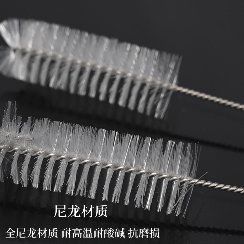 304不锈钢尼龙试管刷10件套全长22CM吸管刷  螺旋滴管刷烧杯刷子|undefined