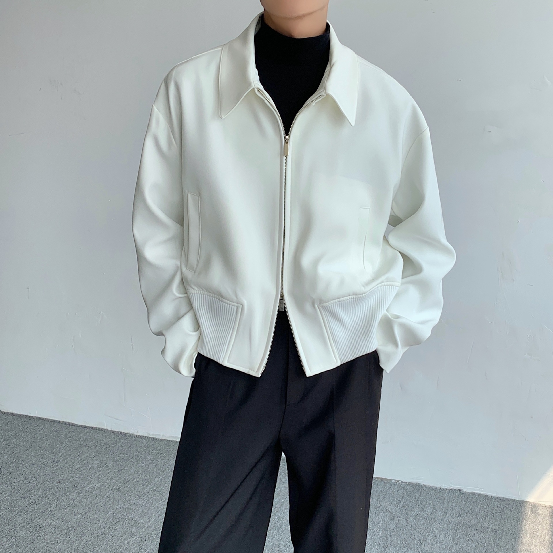 Fashionable and sophisticated men's spring and autumn executive jackets, short cardigans, zippered baseball jerseys_voghion.com