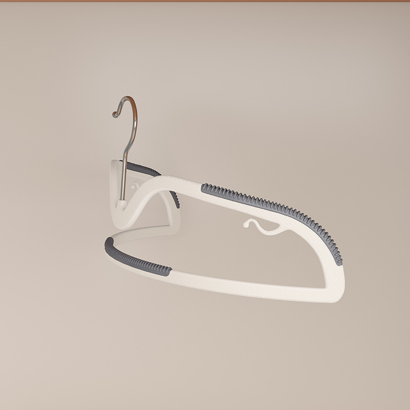 Colgante antideslizante sin marcas armario doméstico cuello reducido corto anti-hombro esquina gruesa puede girar soporte de secado moderno image 4