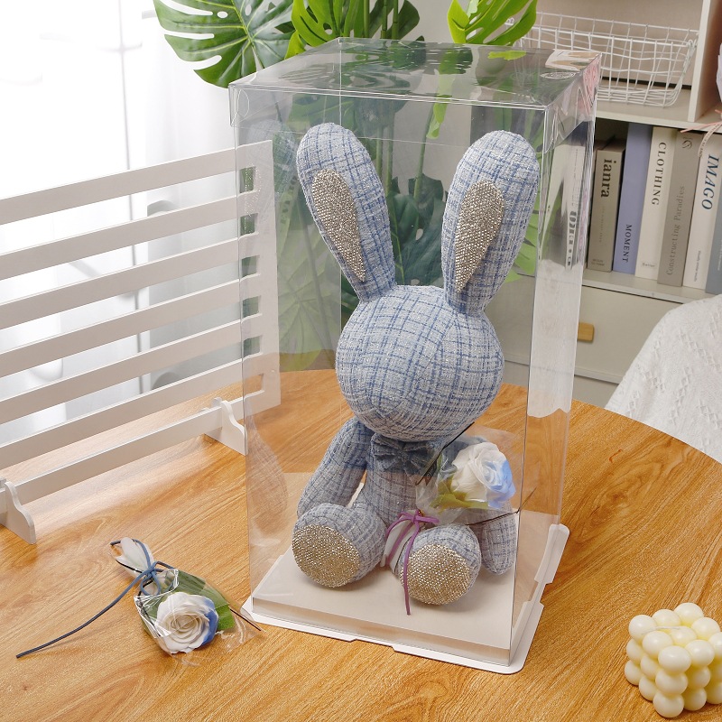 Flor preservada oso rosa 520 regalo del Día de San Valentín tienda de flores supermercado PE espuma flor abrazo oso rosa