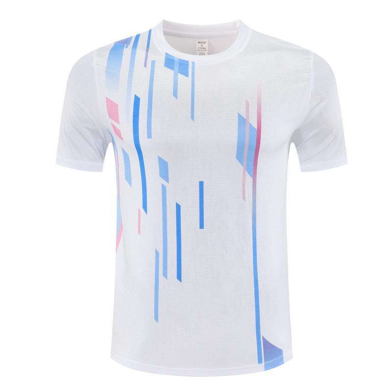 Nueva camiseta de bádminton de seda de hielo, ropa de tenis de mesa transpirable de secado rápido, impresión digital de alta calidad, camiseta de logotipo imprimible