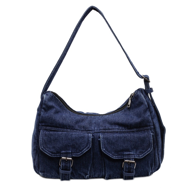 Bolsos de mezclilla de moda de moda retro para mujer Bolsos de hombro de alta calidad de nuevo estilo transfronterizo Bolsos bandolera de todo fósforo de nicho europeo y americano