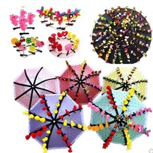 8骨微商扫码加粉地推伞卖萌头饰发夹饰品展示地推卖货伞