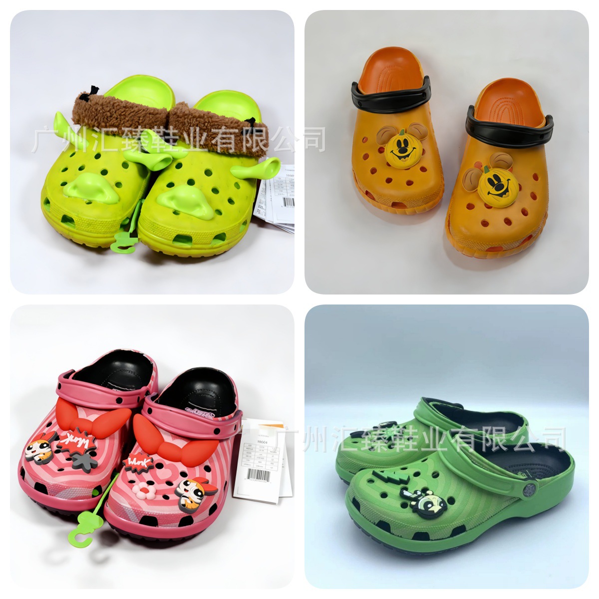 2025 nuevo monstruo Shrek padre-hijo conjunto agujero zapatos de playa tarjeta ventilada moda zapatillas transpirables