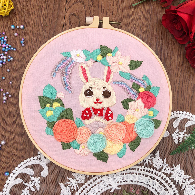 Original-bordado europeo hecho a mano Kit de tela Junior novato bordado creativo bordado DIY material paquete medio