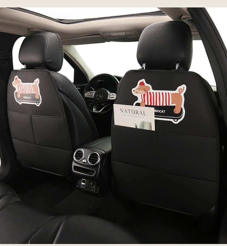 Car Anti-Kick Pad, Universal Anti-Kick Pad, Rear Seat Backrest Anti-Dirt Protective Pad, Children's Dachshund Anti-Kick Pad