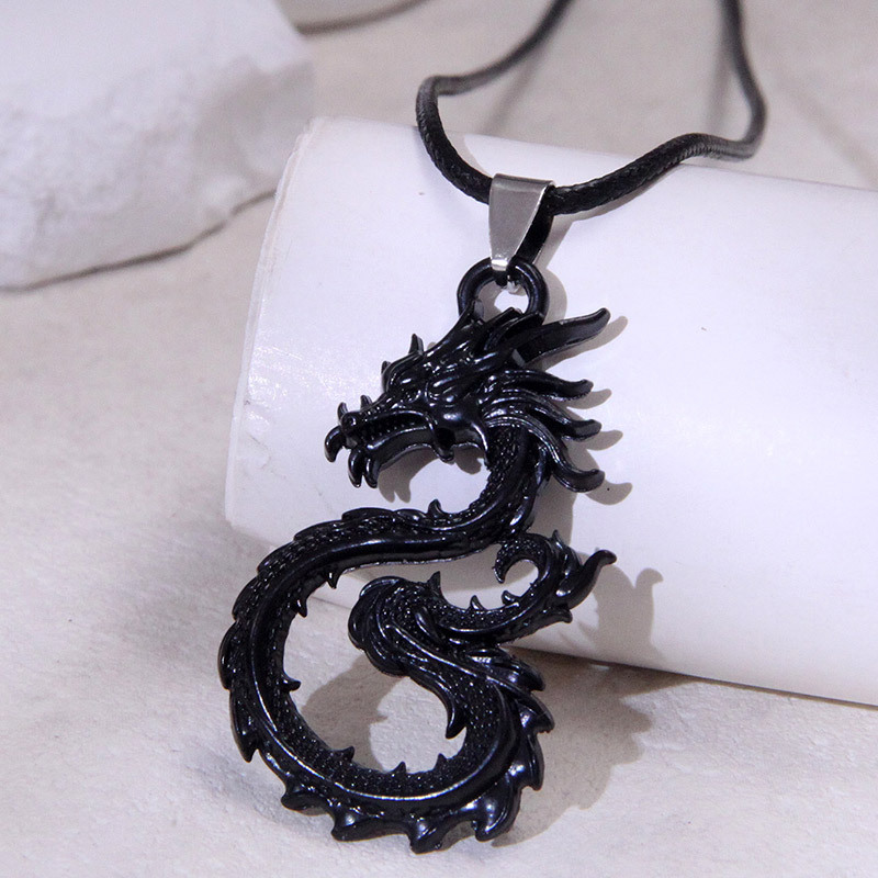 1 fashion vintage auspicious dragon personality men's necklace