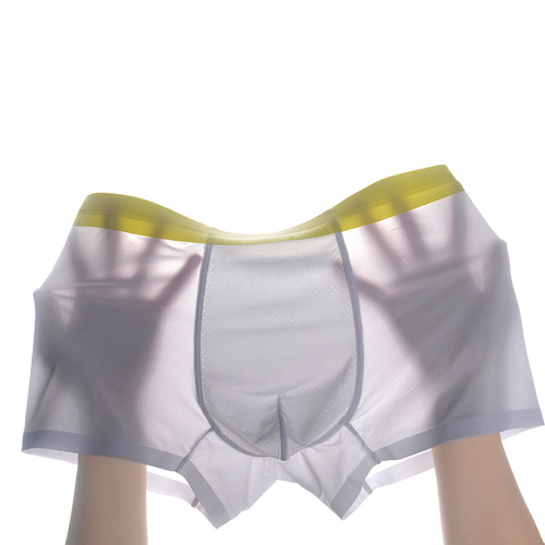 Zhongshan Underwear 120 Count Men's Ice Silk Underwear Seamless Mask Pants Summer Wholesale Boys' Boxer Briefs Boxer Briefs