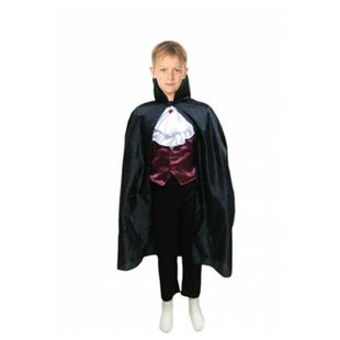 Halloween Cloak Kidsren's Stand-Up Collar Lace-Up Cloak Cosplay Costume Red Black Vampire Robe