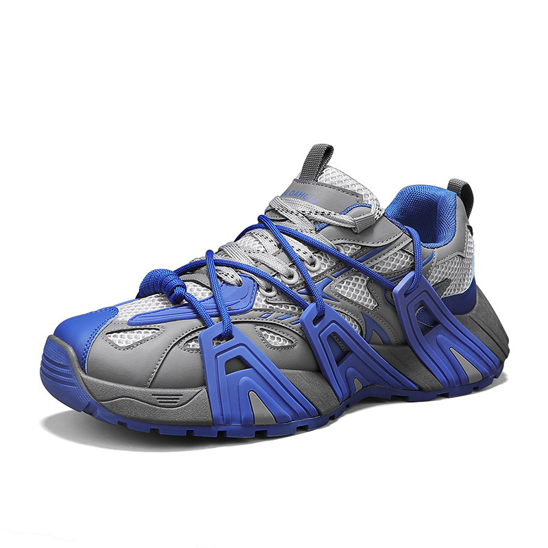 Cross-border 2025 estilo caliente tejido volador transpirable ocio deportes para correr zapatillas de malla comercio exterior trabajo al aire libre cuatro estaciones para hombres en vivo