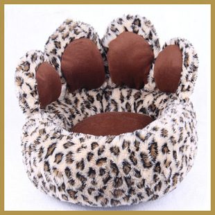 Kennel jizai pet supplies A055 bear claw footprints pet bed dog supplies leopard pattern kennel manufacturer