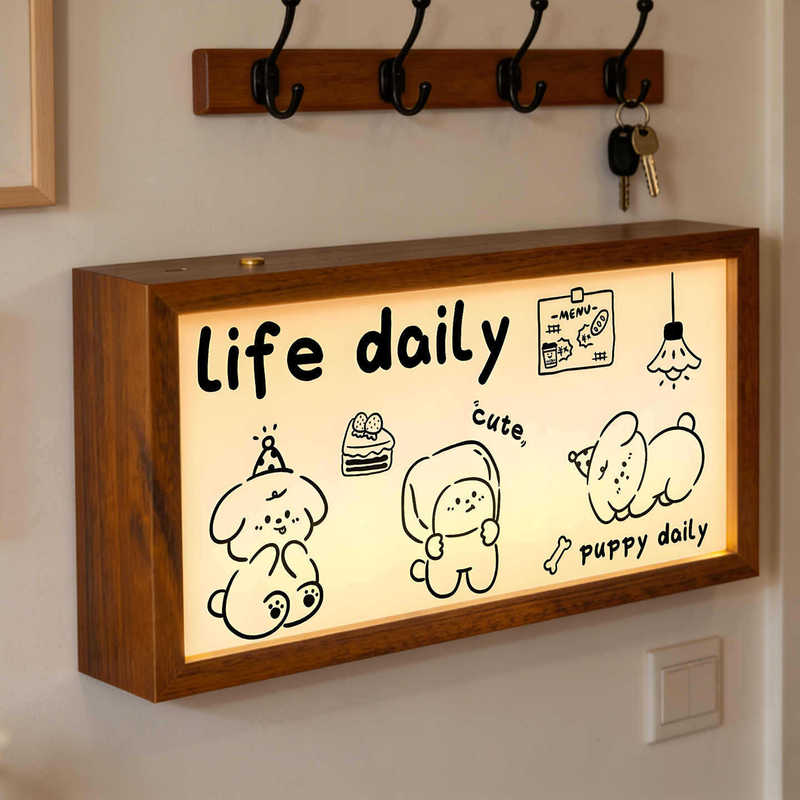 Double-sided light box DIY coffee corner milk tea paper bag entrance renovation celebrity poster accessories LED hollow photo frame Double-sided light box DIY coffee corner milk tea paper bag entrance renovation celebrity poster accessories LED hollow photo frame
