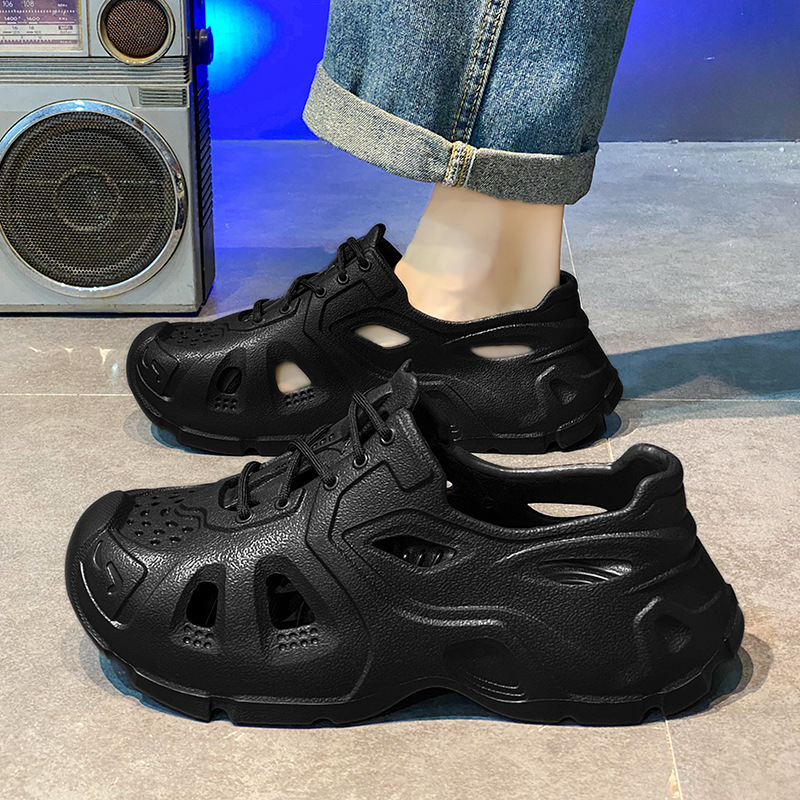 Zapatos de coco para hombres de verano, zapatillas de cavidad antideslizantes, zapatillas de playa para conducir.