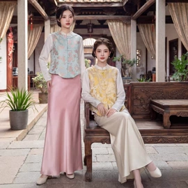 女式衬衫;时尚休闲套装;女式马甲