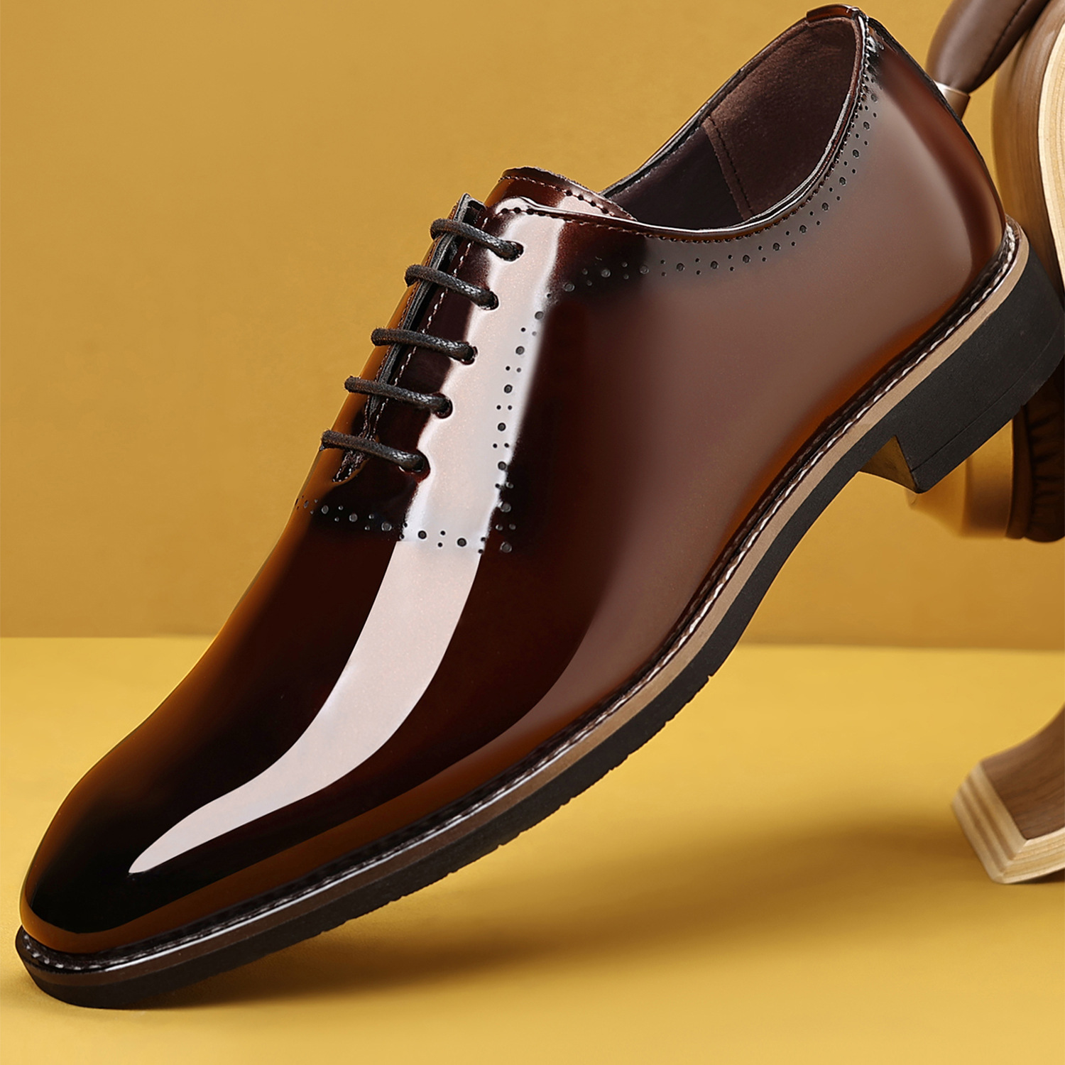 7903 Cross-border Men's New Autumn Shoes, Lace-up British Style Patent Leather Shoes (Yumei Ruijie Series)_vogvips.com