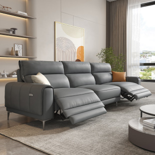Guangdong Foshan Zero Wall High Backrest Chivas First Class Space Capsule Electric Telescopic Multifunctional Full Leather Sofa