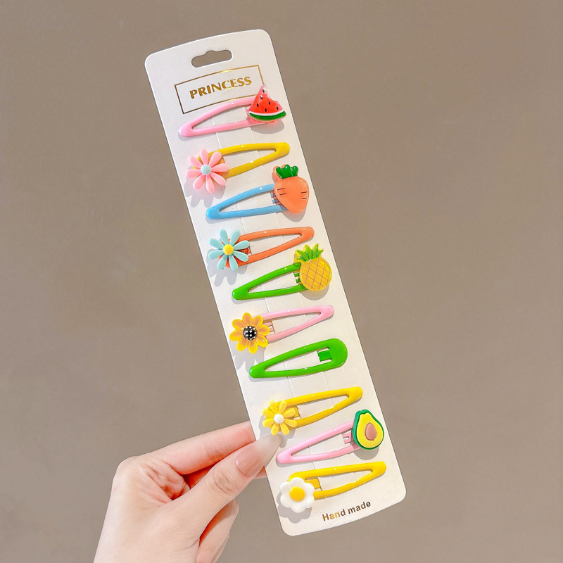 Caricatura curry clip para el cabello lateral de las mujeres clip para el cabello niños lindos clip para el cabello al por mayor