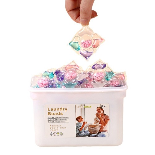 Five-in-one boxed laundry beads, long-lasting fragrance beads, stain-removing and softening concentrated laundry detergent, laundry balls, manufacturer wholesale