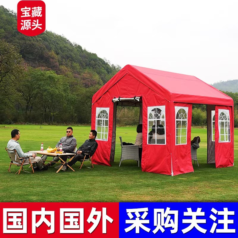 겨울 야외 주변 텐트 3*3 캠핑 케이터링 플러스 창 면화