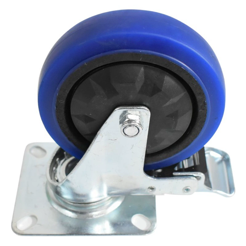 4-дюймовый 5-дюймовый 6-дюймовый 8-дюймовый 10-дюймовый рицинус промышленная деятельность износостойкая резина универсальный колесный бесшумный тормоз колесный рицинус