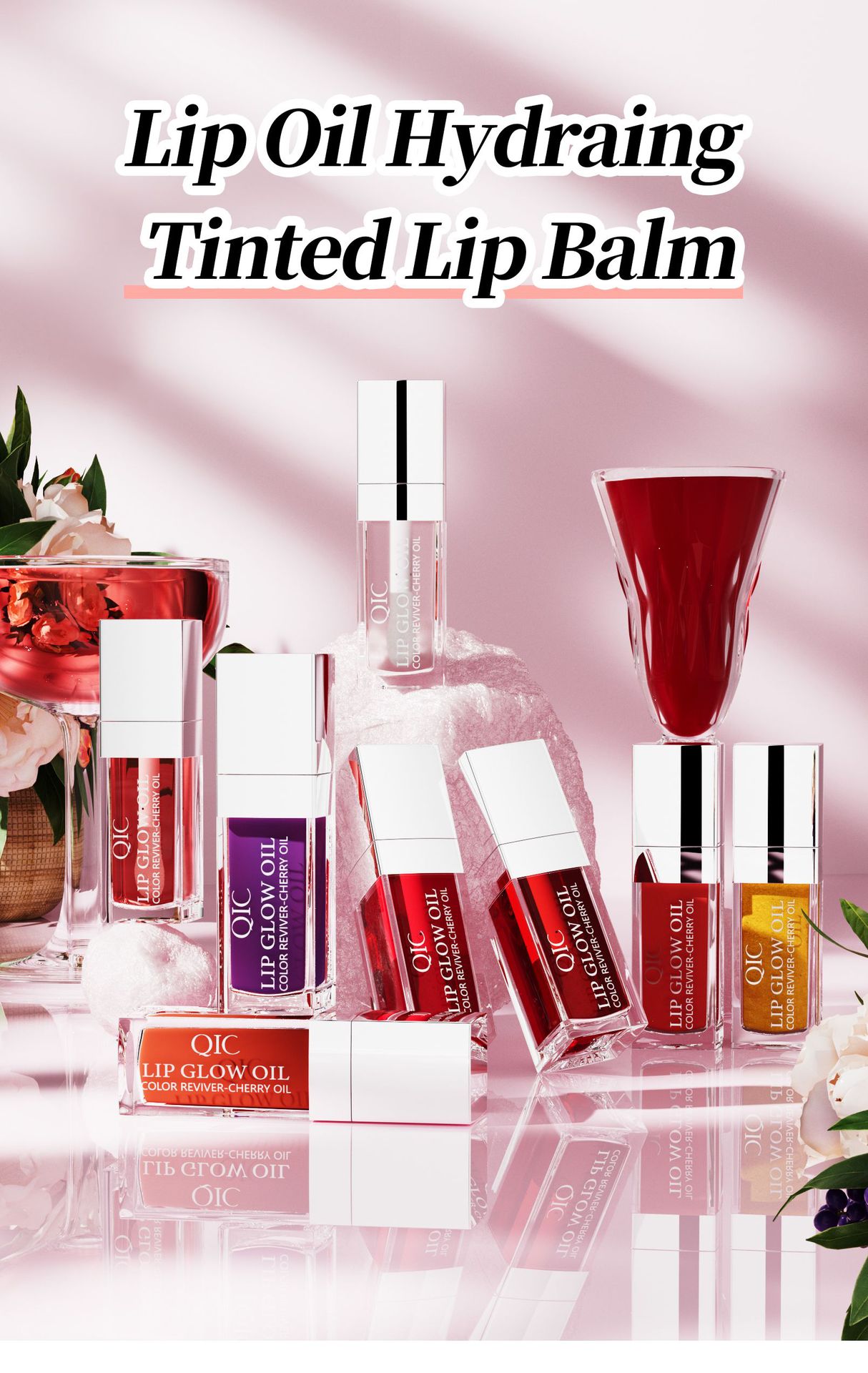 QIC Qini Lip Moisturizing Oil Moisturizing Lip Balm Transparent Dudu Lip Gloss Glass Lip Moisturizing Oil Cross-border bestsellers details Picture