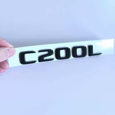emblem modification, black C-Class, Car logo - standard-c200l-character-sticker-black-label