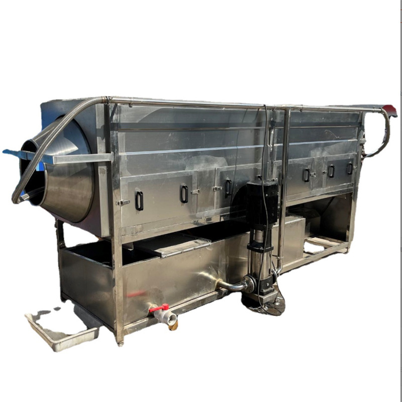 核桃仁脱皮清洗流水线 杏仁核桃仁滚筒式去皮机 核桃食品加工设备