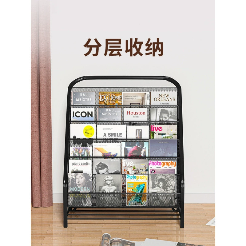 Owl display rack, newspaper rack, magazine rack, display rack, multi-layer storage rack, floor-standing newspaper promotional materials
