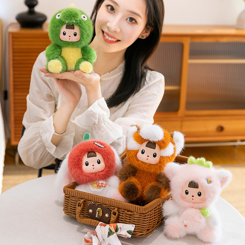 可愛くて多様な三姉妹の変身シリーズテーブルメイト人形、トレンディなおもちゃ、ぬいぐるみ、漫画のかわいい装飾品|undefined
