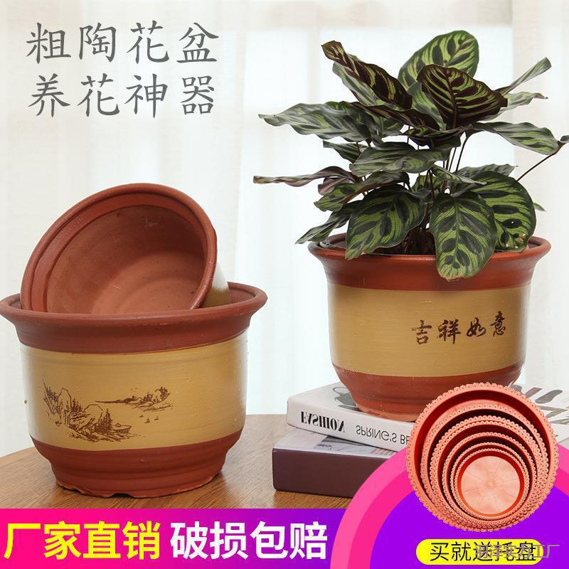 家庭用紫砂セラミック植木鉢特大粘土植木鉢粗い陶器床置き盆栽蘭ポット家庭用紫砂|undefined