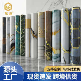 烫金工艺卷材自粘仿大理石墙贴背景墙墙纸装饰改造壁纸防水防潮批