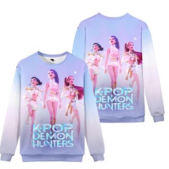 3D新品电影  K-POP 猎魔女团 套头圆领卫衣印花成人儿童