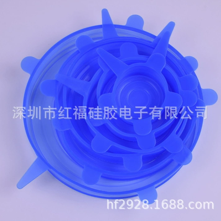 Силиконовая крышка для хранения свежести Factory Direct Supply, набор из 6 растягивающейся многофункциональной пленки для хранения свежести фруктов и овощей, крышка для миски для хранения свежести