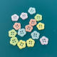 High-end ceramic buttons new fashion pentagonal four-hole sweater cardigan button handmade diy children's clothing buckle