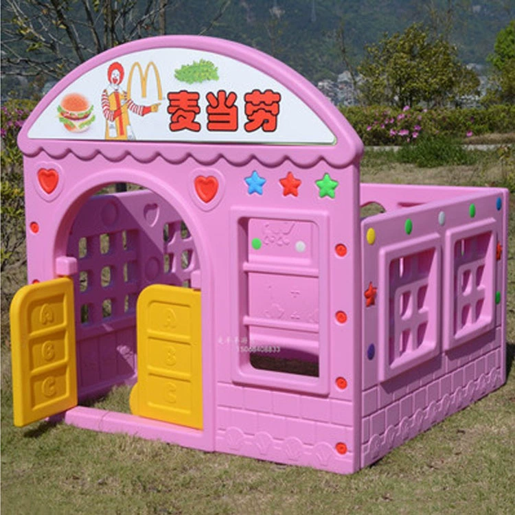 Детский сад новый пластиковый Кукольный дом детский игрушечный домик маленький домик игровой домик Крытый маленькая игрушка Больница Банк
