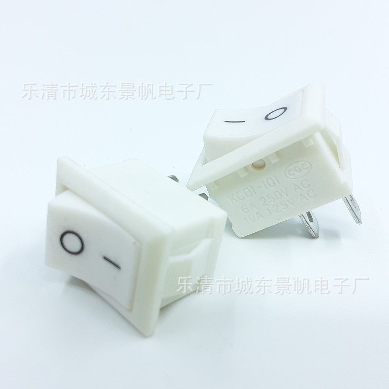 KCD1小型船形开关 两脚开关红色 两档 船型开关翘板开关15*21