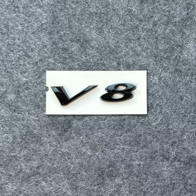 XFXEL F-PACE V6 3.0 V8 Car logo - standard-v8-bright-black