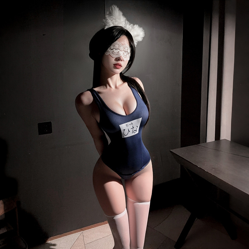 Sexy Tight-Fitting One-Piece Hollow-Out Bodysuit, No-Take-Off One-Piece Outfit, Large Size Erotic Lingerie, Cute Uniform Sexy Tight-Fitting One-Piece Hollow-Out Bodysuit, No-Take-Off One-Piece Outfit, Large Size Erotic Lingerie, Cute Uniform