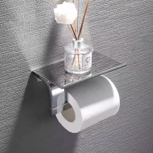304 Stainless Steel Roll Paper Holder High-End Mobile Phone Paper Towel Holder Bathroom Wall-Mounted Toilet Paper Holder Bathroom Roll Paper Holder