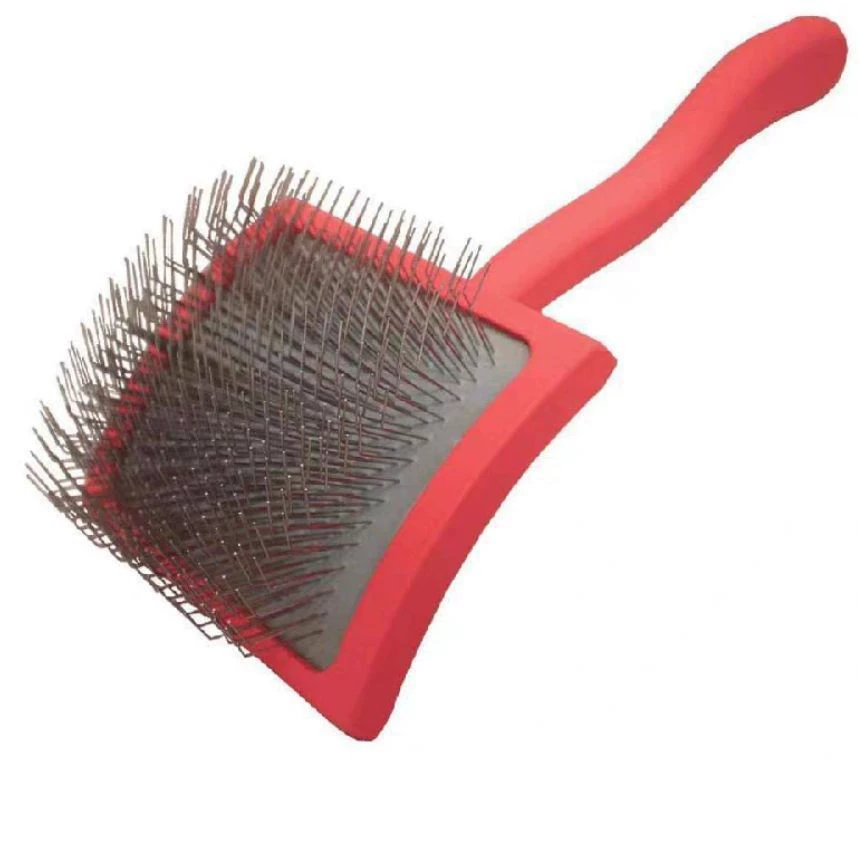 Расческа для игл для домашних животных с деревянной ручкой изогнутая поверхность узел щетки из нержавеющей стали деревянная ручка гребень для удаления волос ощущение кожи краска товары для домашних животных расческа