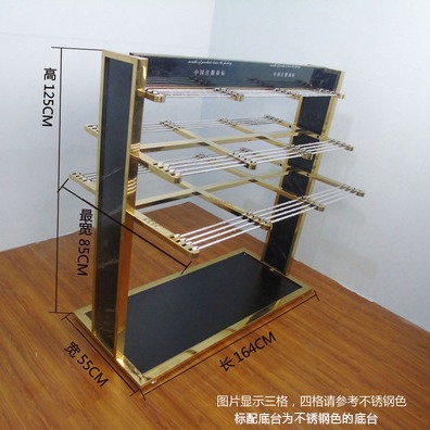 商用服装店裤架不锈钢裤台双面陈列中岛衣架落地展示架店铺置物架