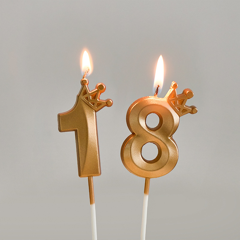 Diamond Bear Candle Number Decoration For Birthday Party Prop_voghion.com
