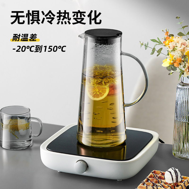 JEKO冷水壺涼水壺套裝家用玻璃壺果汁玻璃杯套裝大容量扎壺茶壺裝