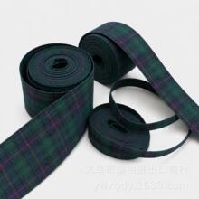 复古格子压布条丝带手工蝴蝶结发饰服装辅料领结礼品包装色织带