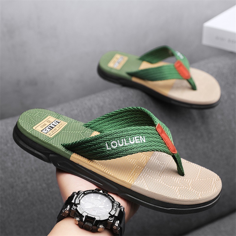 2025 nuevas chanclas de verano para hombres, zapatos de playa antideslizantes, sandalias casuales de moda para hombres en casa