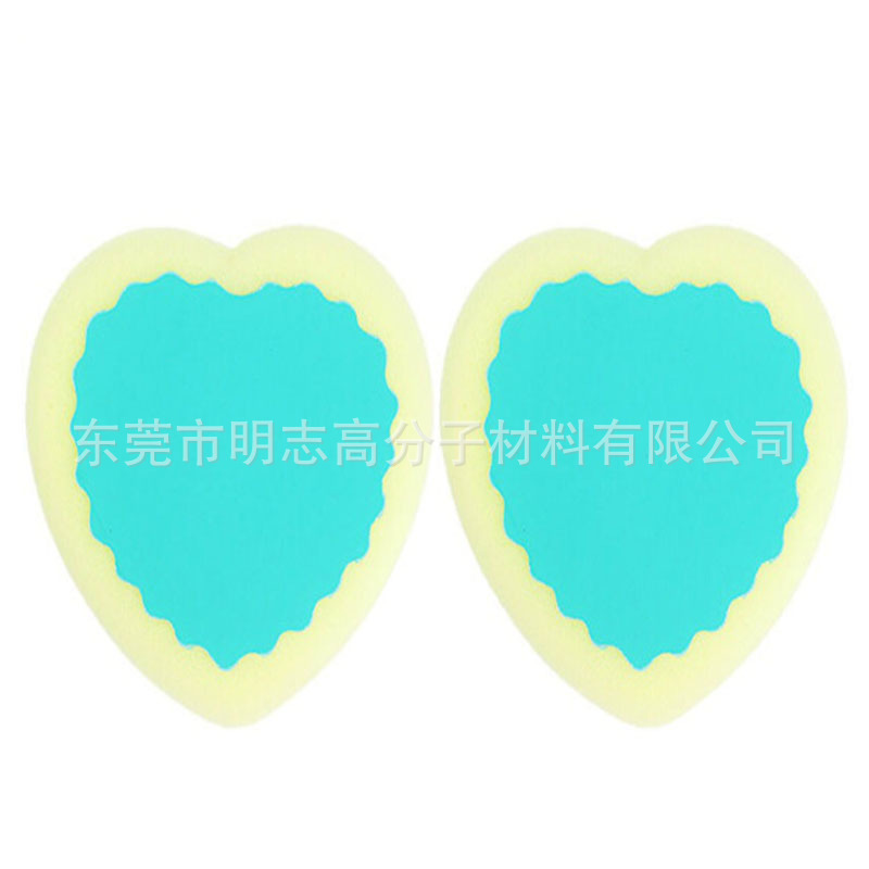心形去角质磨毛海绵 美肤脱毛除毛海绵块 物理去汗毛脚毛清洁海绵