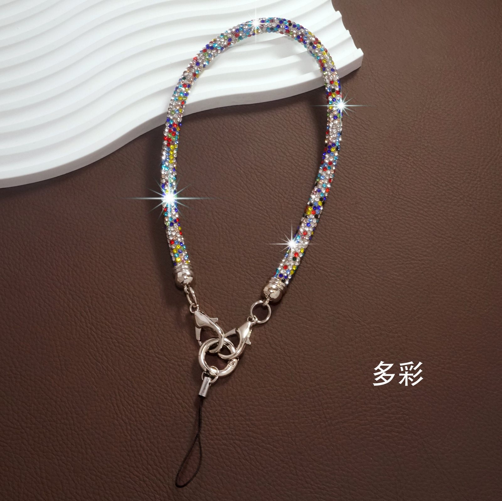 Comercio exterior explosión 0.7 diamante de muñeca colgante red de lujo diamante de pulsera corto nuevo colgante de caso de teléfono móvil