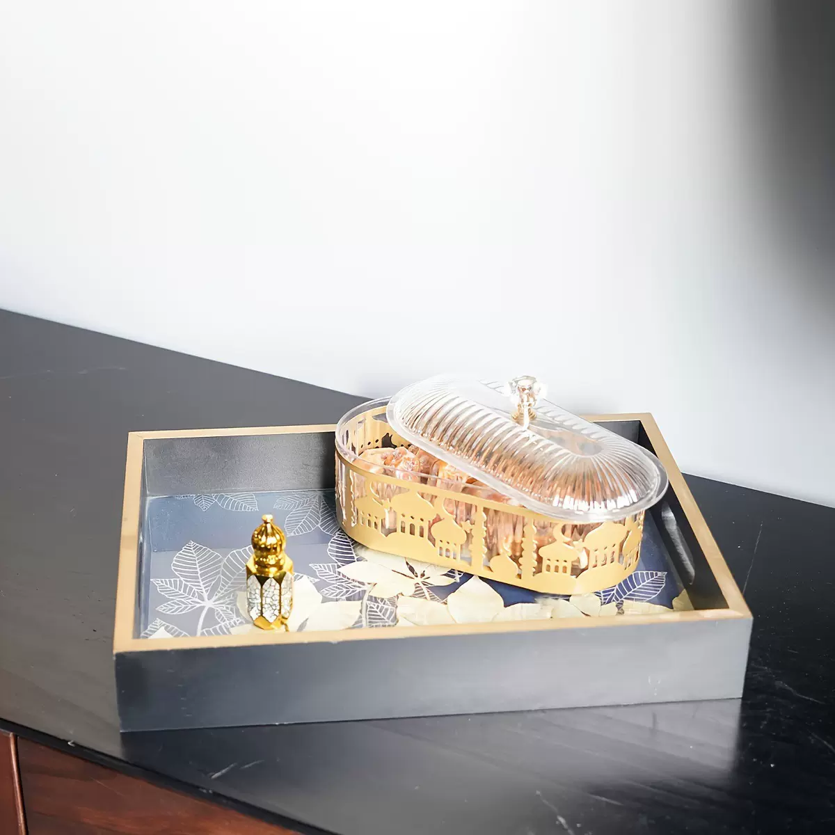 跨境可代发中东节日糖果零食盒婚礼派对托盘蛋糕架家居工艺品摆件