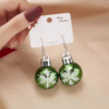 Fashionable nail sequins, earrings, flashlight, suitable for import, new collection, European style, with snowflakes, Birthday gift